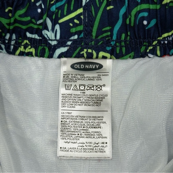 Old Navy Rashguard Swim Top Trunks Toddler Boys Swim Set Dinosaur 4T Blue White - Picture 10 of 16